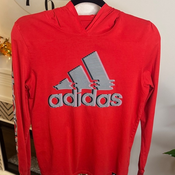 adidas Other - adidas Red Hoodie with Logo